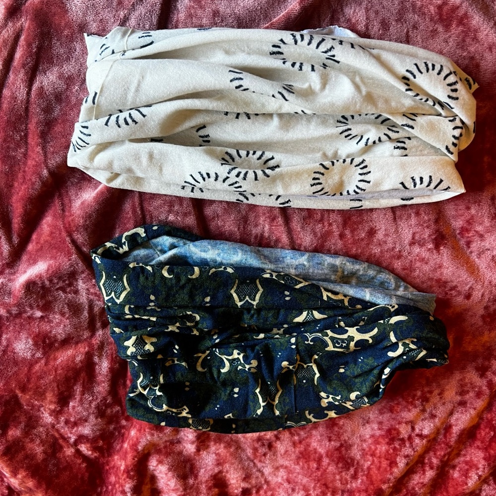 Boho bandeau headbands/face gaiters